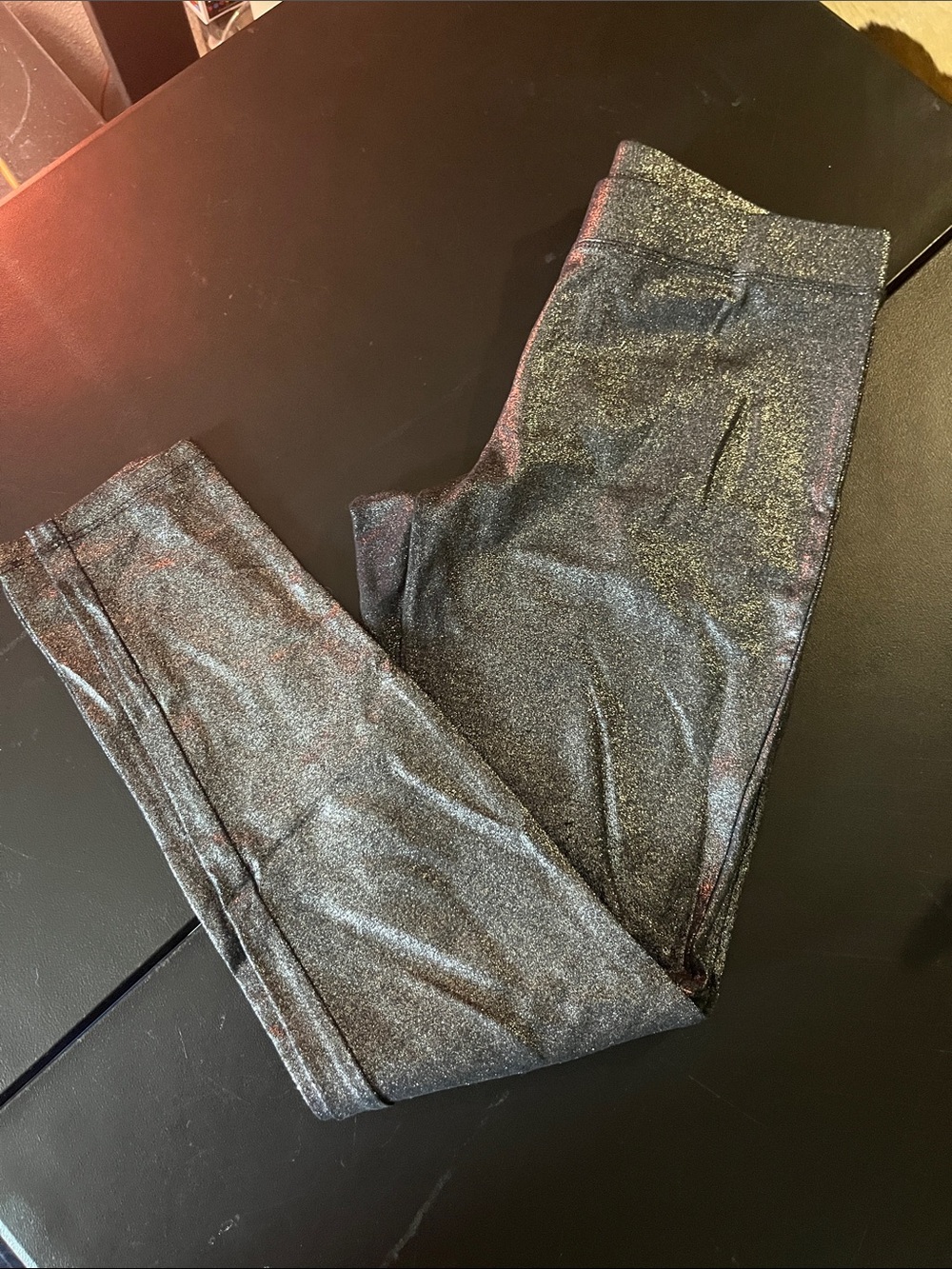 NWOT Express Sparkle Metallic Leggings - Shimmery Gunmetal